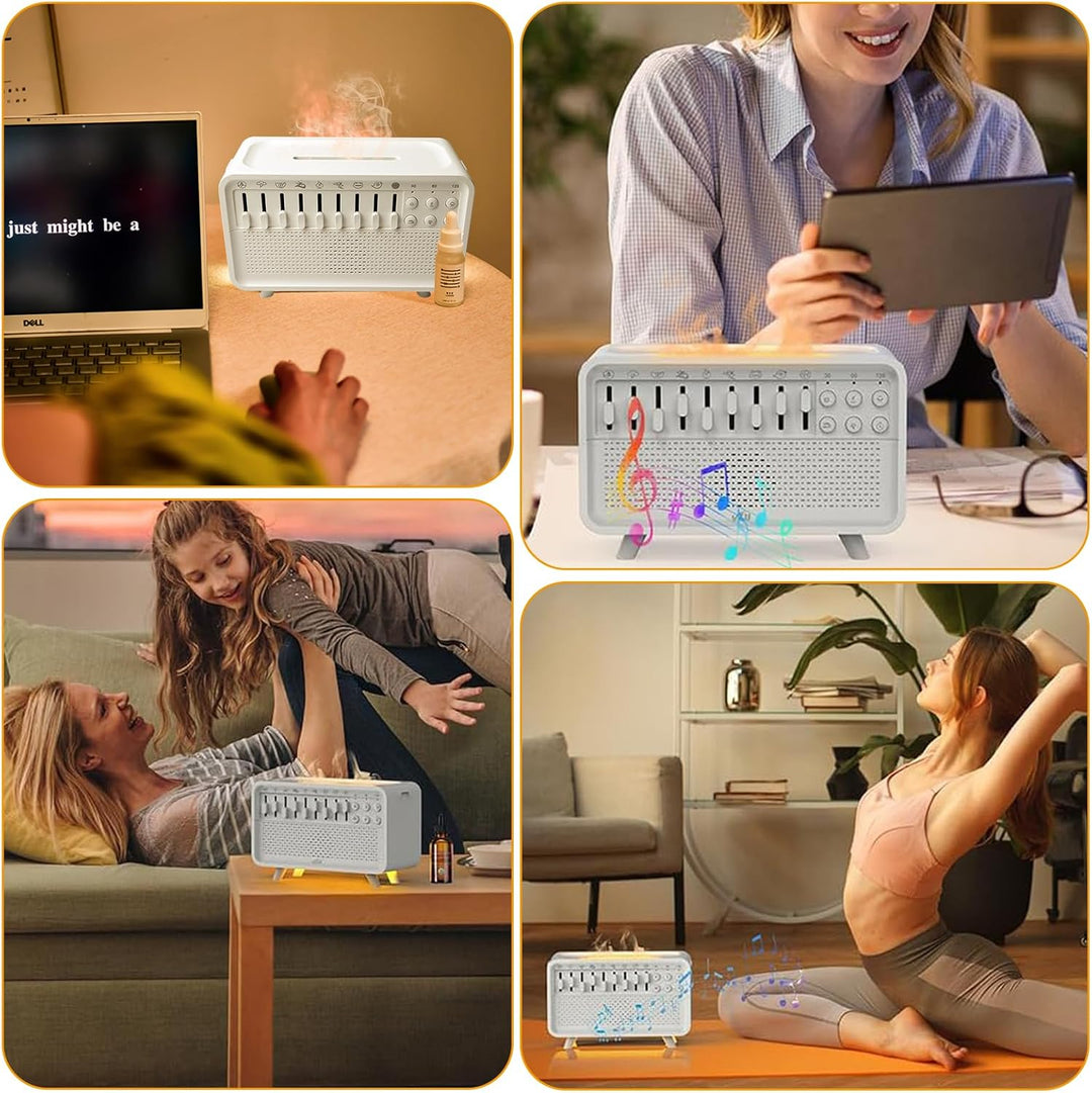 BORDEAG White Noise Night Light Humidifier, Sound Box White Noise Sleep Sound Machine, Portable Slee