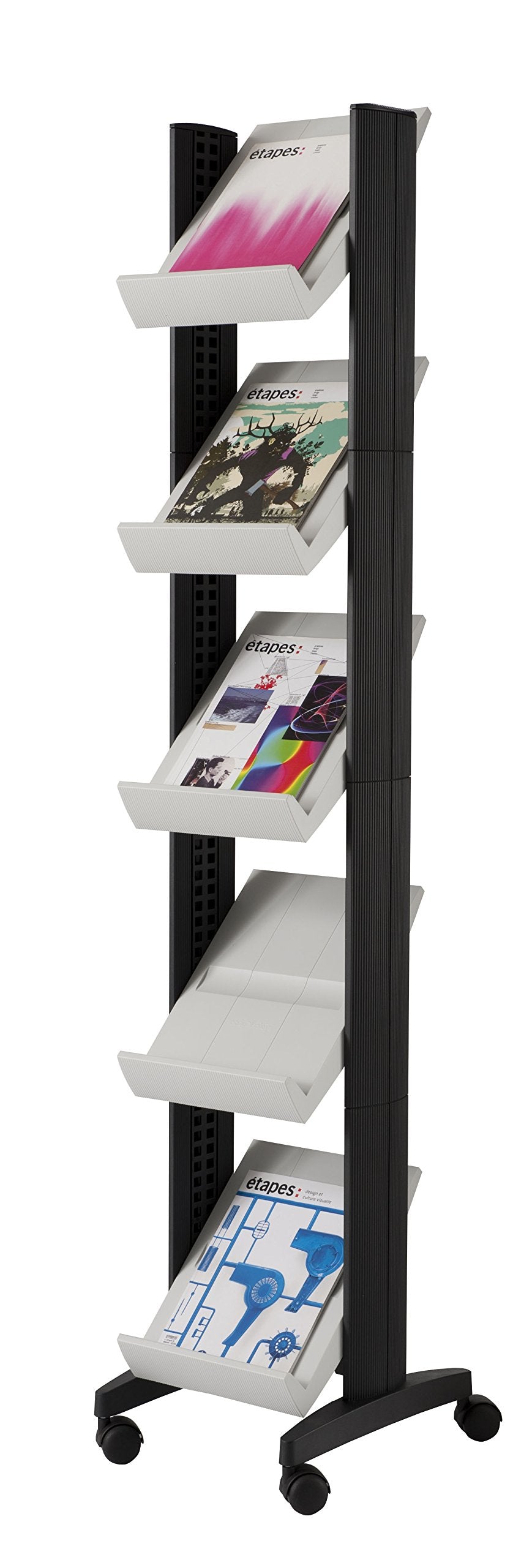 PAPERFLOW 259N.02 Mobiler Prospektständer CORNER, grau