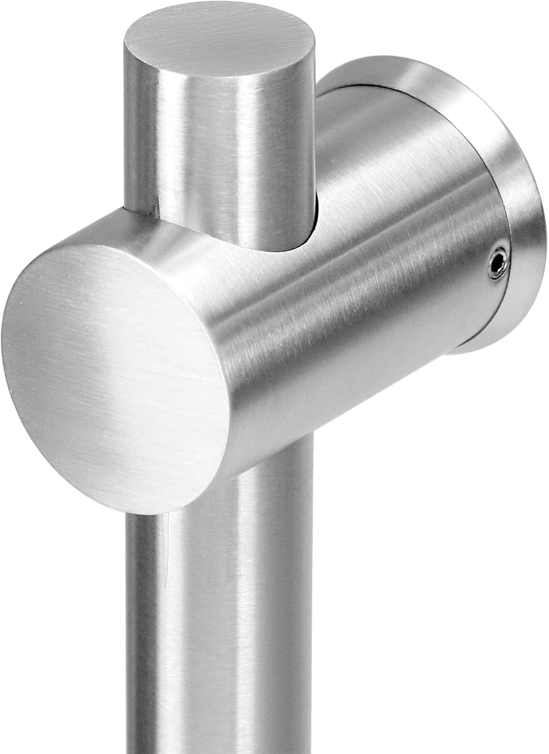 QWORK® 66cm Duschstange mit Flexibler Duschkopfhalterung - Edelstahl SUS 304 - Gebürstetes Finish -