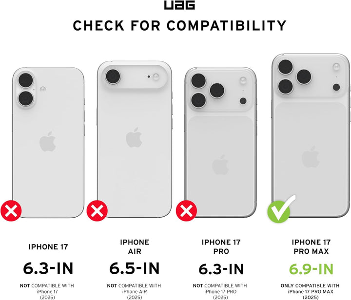 URBAN ARMOR GEAR Monarch Pro Case kompatibel mit Apple iPhone 17 Pro Max Hülle (Wireless Charging/Ma