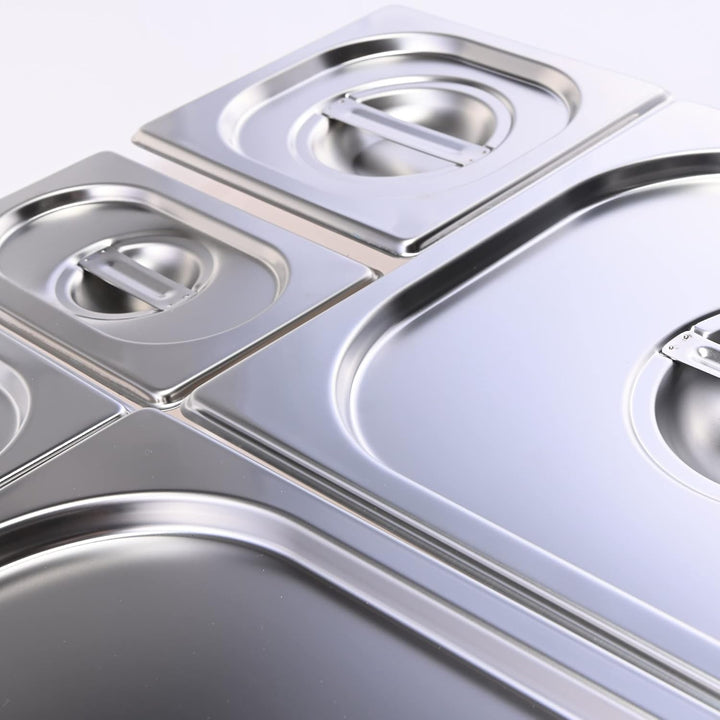 GN Behälter Gastronorm Edelstahl Deckel 2/1