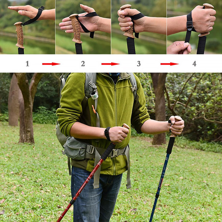 MidGard Nordic Walking Stock Teleskop Antischock Wanderstöcke aus Aluminiumlegierung mit Korkgriff &