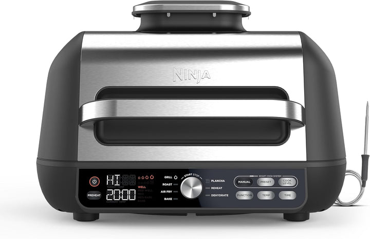 Ninja Foodi MAX PRO Grill, Plancha Flat Grill Plate & Airfryer, 3,8LHeissluftfritteuse, Air Fryer mi