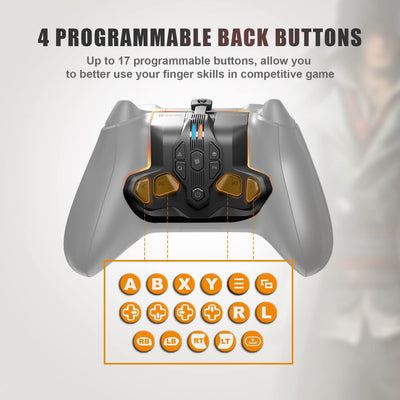Paddles für Xbox Series S/X Controller,Rücktasten Ansatzstück mit 4 Paddeln kompatibel mit Xbox Seri
