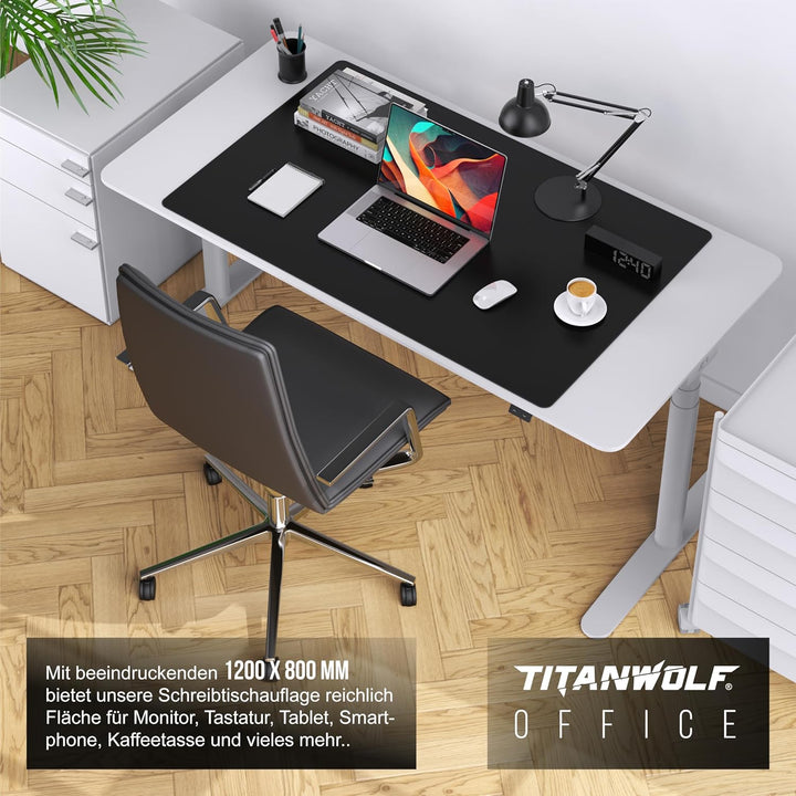 Titanwolf Übergrösse Mauspad 1200x800mm, XXXL Mousepad Home und Office Schreibtischunterlage Gross,