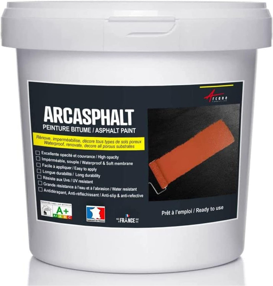 ARCANE INDUSTRIES Bitumenfarbe/Teerfarbe: Harzbodenbeschichtung für Asphalt, Teer, Belag - ARCASPHAL