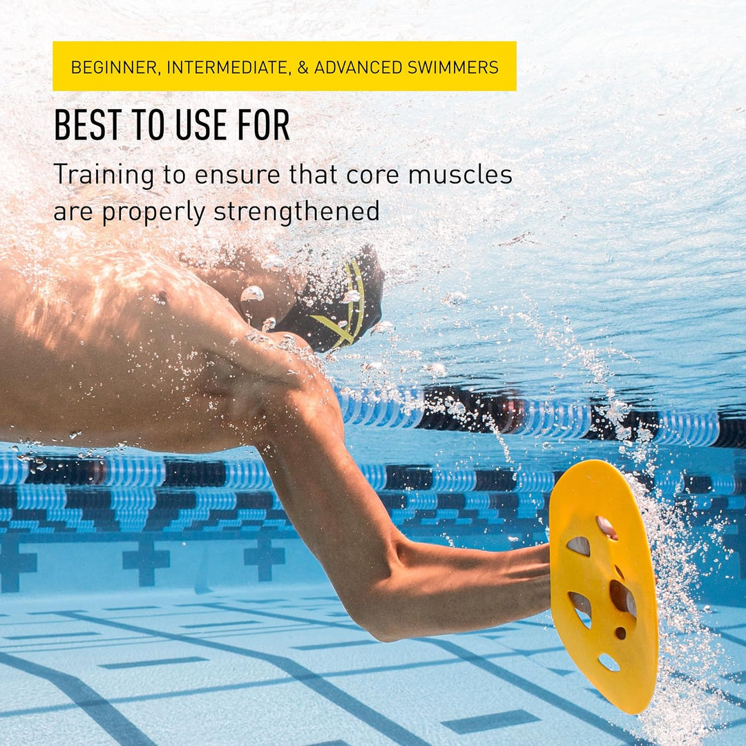 Finis Manta Paddel Schwimm-Trainings-Handpaddel für Wettkampfschwimmübungen, Grösse M M gelb, M gelb