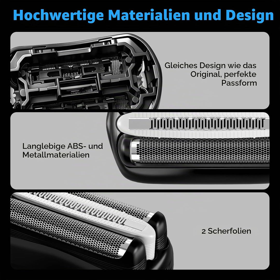 Series 3 Scherkopf Kompatibel mit Braun, Elektrorasierer Ersatzkopf 32B Scherblatt Original Material