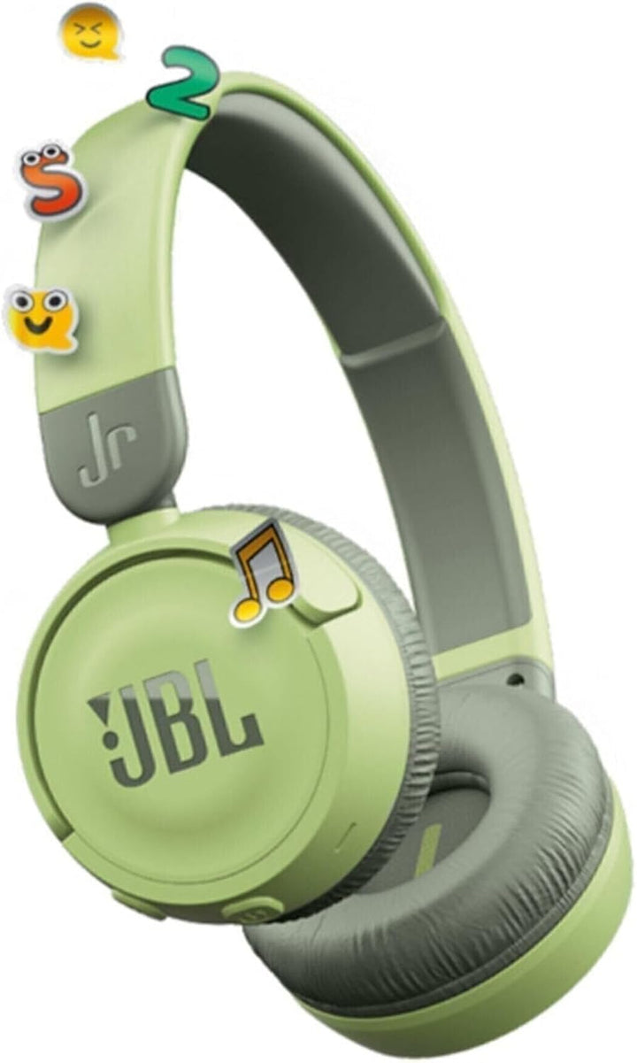 JBL Jr310 BT On-Ear Kinder-Kopfhörer - Grün – Kabellose Bluetooth-Ohrhörer mit Headset und Fernbedie