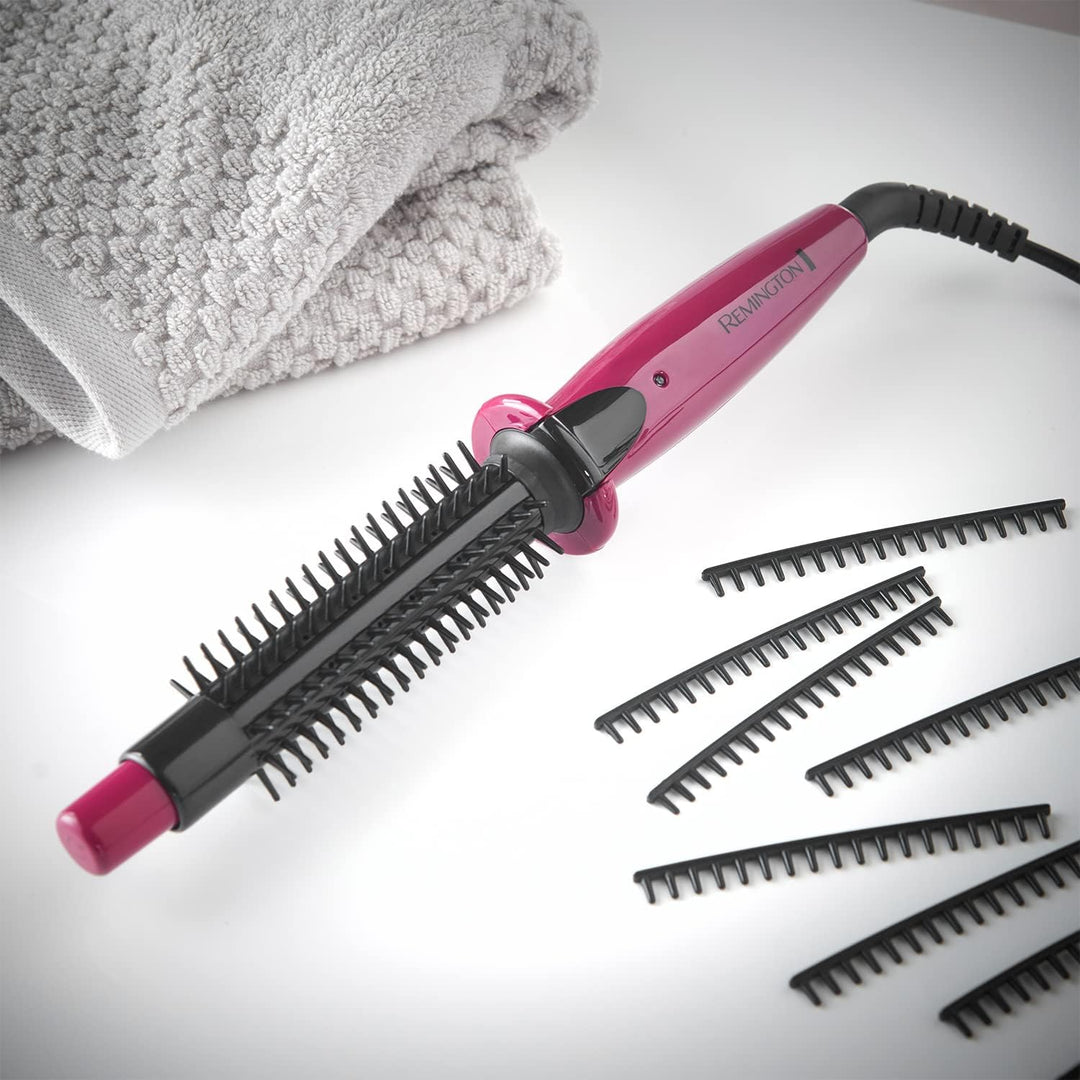 Remington heisse Rundbürste mit Dampf-System CB4N für Wellen, Locken und Volumen, pink/schwarz , 1er