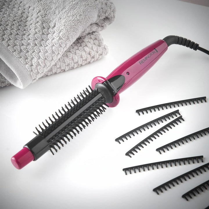 Remington heisse Rundbürste mit Dampf-System CB4N für Wellen, Locken und Volumen, pink/schwarz , 1er