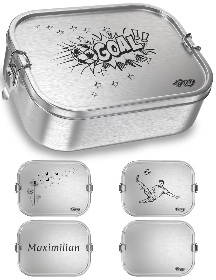 Edelstahl Brotdose mit Fächern 1200ml – Auslaufsichere Lunchbox mit Unterteilung für Kinder & Erwach