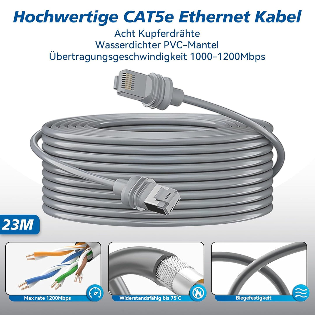 Starlink Gen3 Kabel 23m Verlängerungskabel für V3 Satellit 1200Mbps CAT5E Hochgeschwindigkeitskabel
