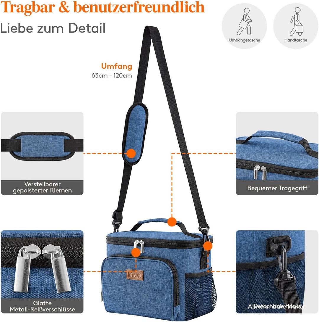 Lifewit Isolierte Kühltasche, Wiederverwendbare Lunchtasche, Tragbare Kühlbox, weiche Tragetasche, a