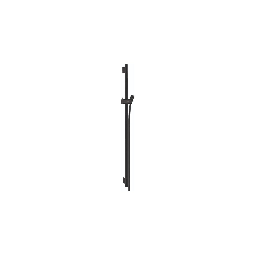 hansgrohe Duschstange Unica' S Puro 0,90m mit Brauseschlauch 1,60m, Mattschwarz Mattschwarz 0,90m Se