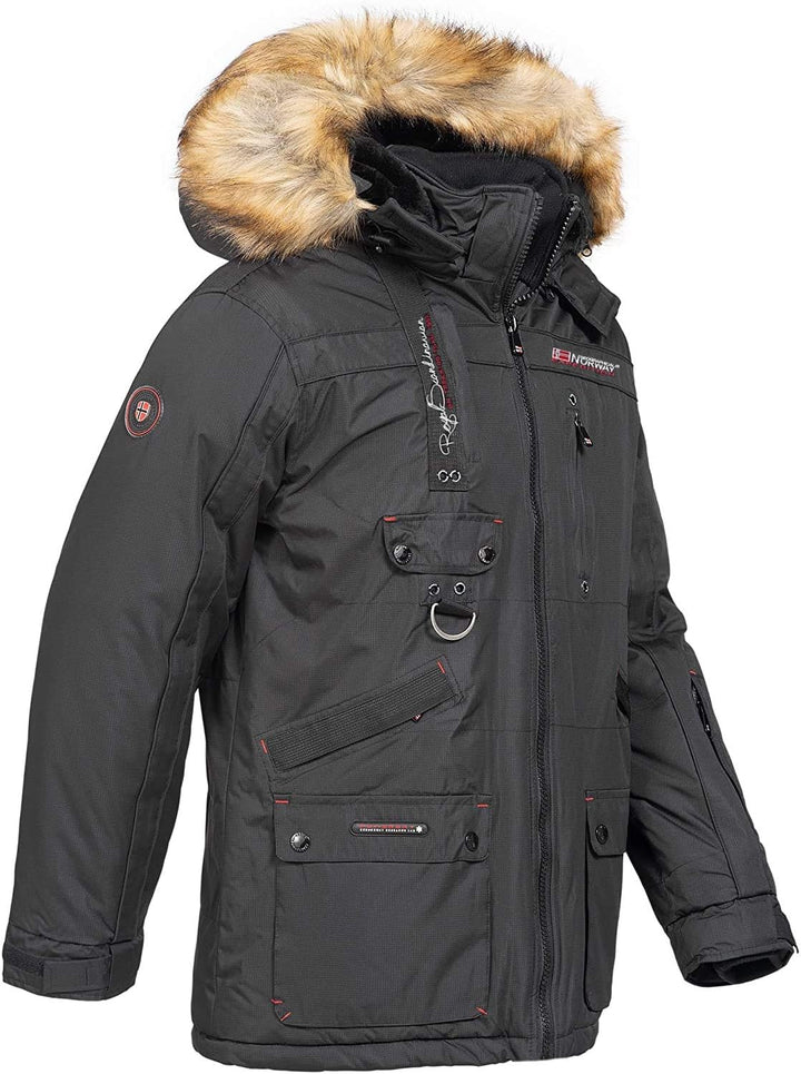 Geographical Norway 25F13 Belucha Herren Parka Schwarz Gr. L