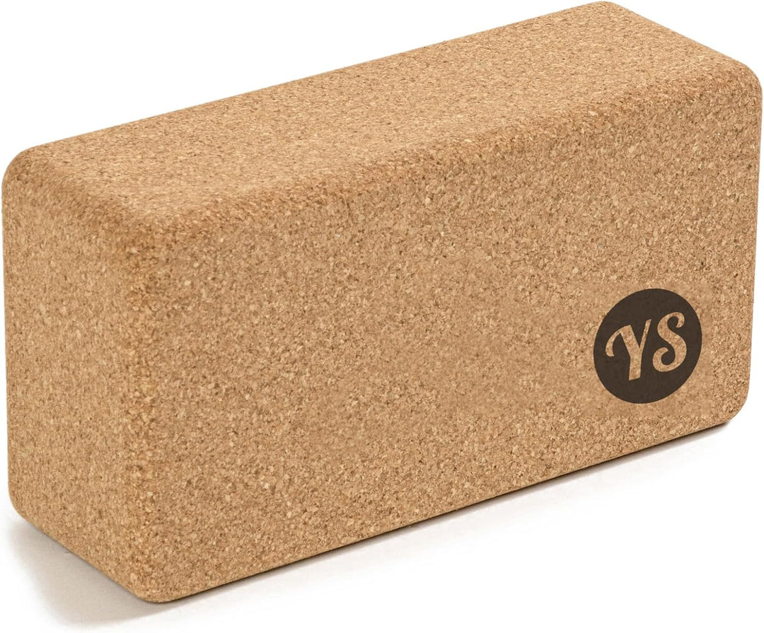 Yoga Studio Der bequeme Kork-Yoga-Block (22,5 cm x 12 cm x 7,5 cm), antibakterieller Yoga-Block mit