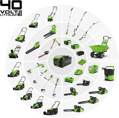 Greenworks Akku-Rasentrimmer G40LT mit 3 Stück Doppel-Fadenspule (Li-Ion 40 V 30cm Schnittbreite 700