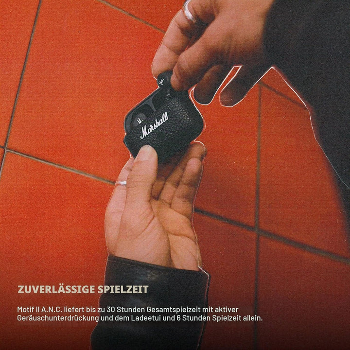 Marshall Motif II ANC – True Wireless Active Noise Cancelling Bluetooth-Kopfhörer, Ohrhörer, 30 Stun