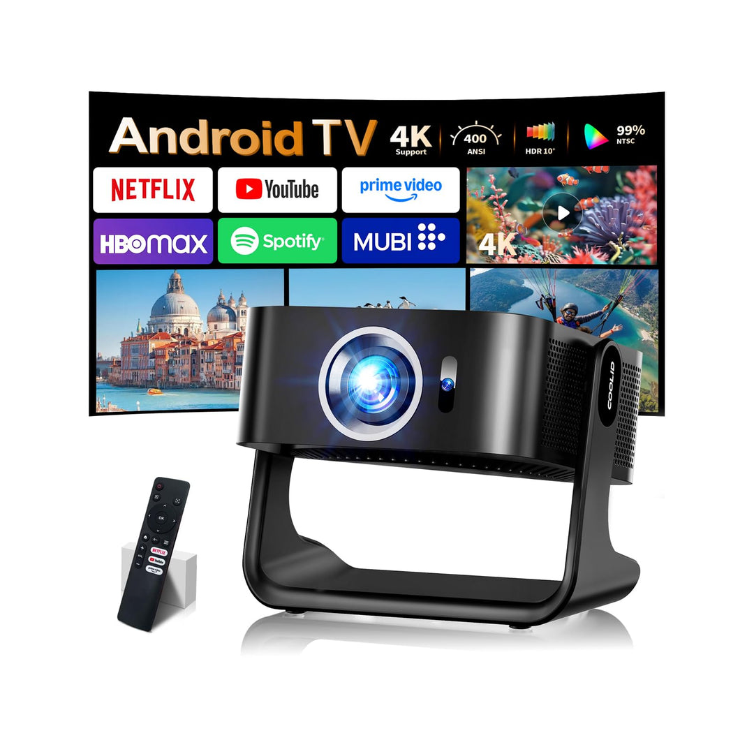 Beamer Kompatibel mit Netflix 2026 Neuer 4K Projektor mit 5G WiFi 6 und Bluetooth 5.4 Tragbarer Beam