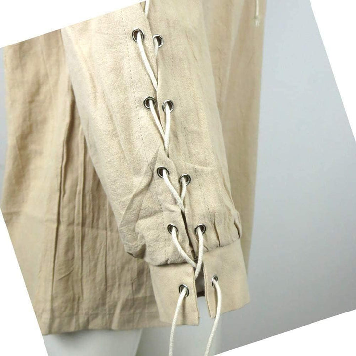 BaronHong Herren Piratenhemd Wikinger Steampunk Retro Renaissance Mittelalter Gothic Viktorianisch H