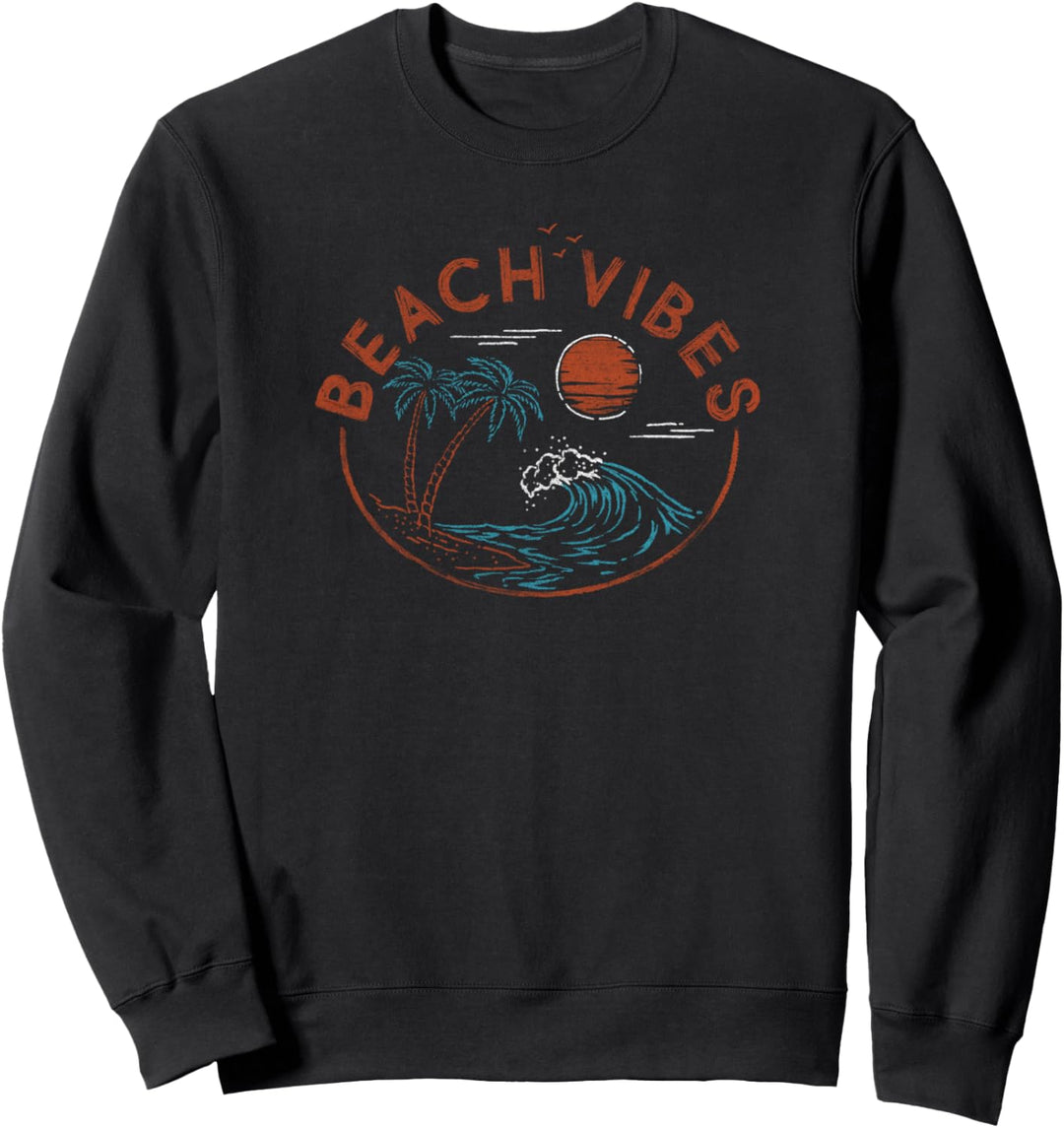 Trendy Beach Vibes Island Scene Circle Sweatshirt