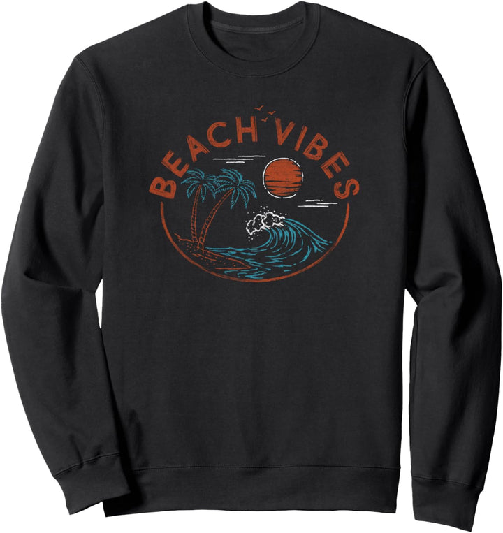Trendy Beach Vibes Island Scene Circle Sweatshirt