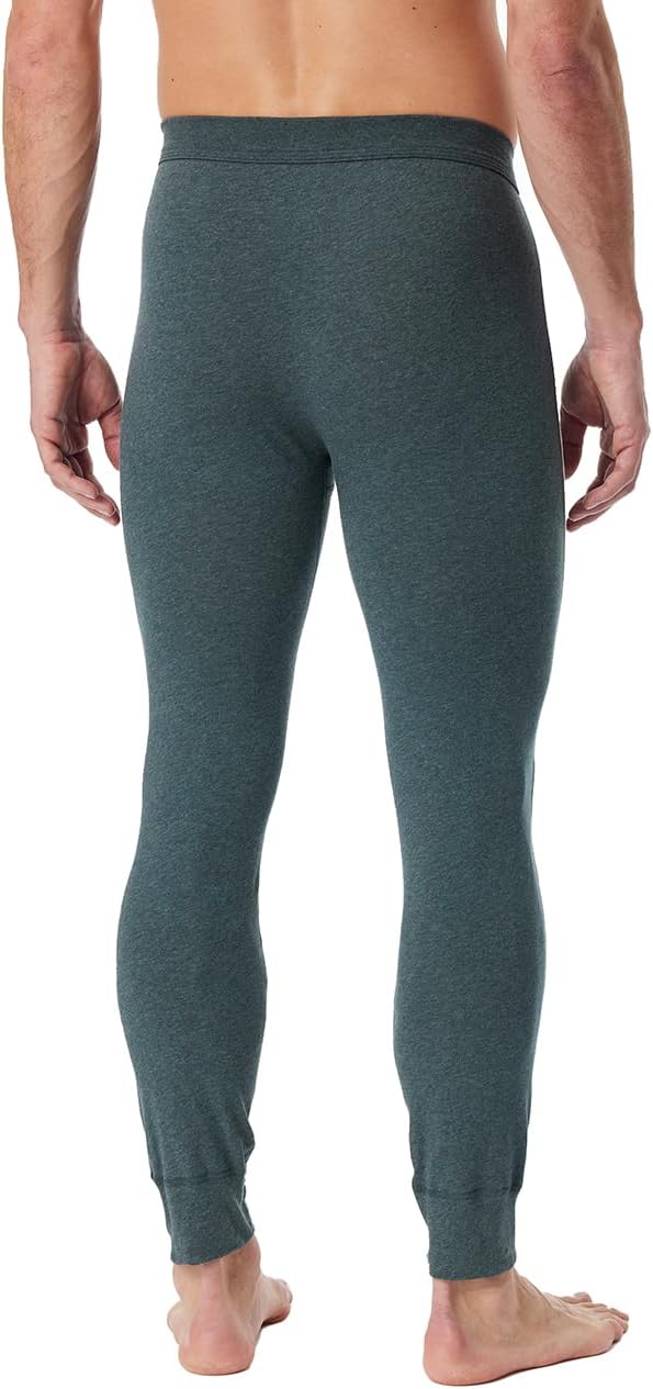 Schiesser Herren lange Unterhose mit Eingriff - Comfort Fit M Blau-mel._181840, M Blau-mel._181840