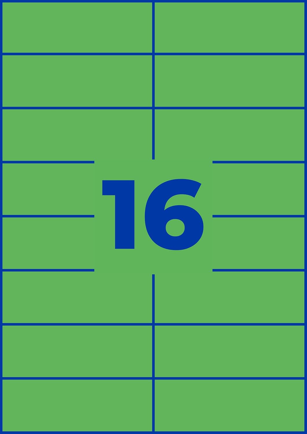 AVERY Zweckform 3454 Grüne Etiketten (1.600 Aufkleber, 105x37mm auf A4, permanent haftend, selbstkle