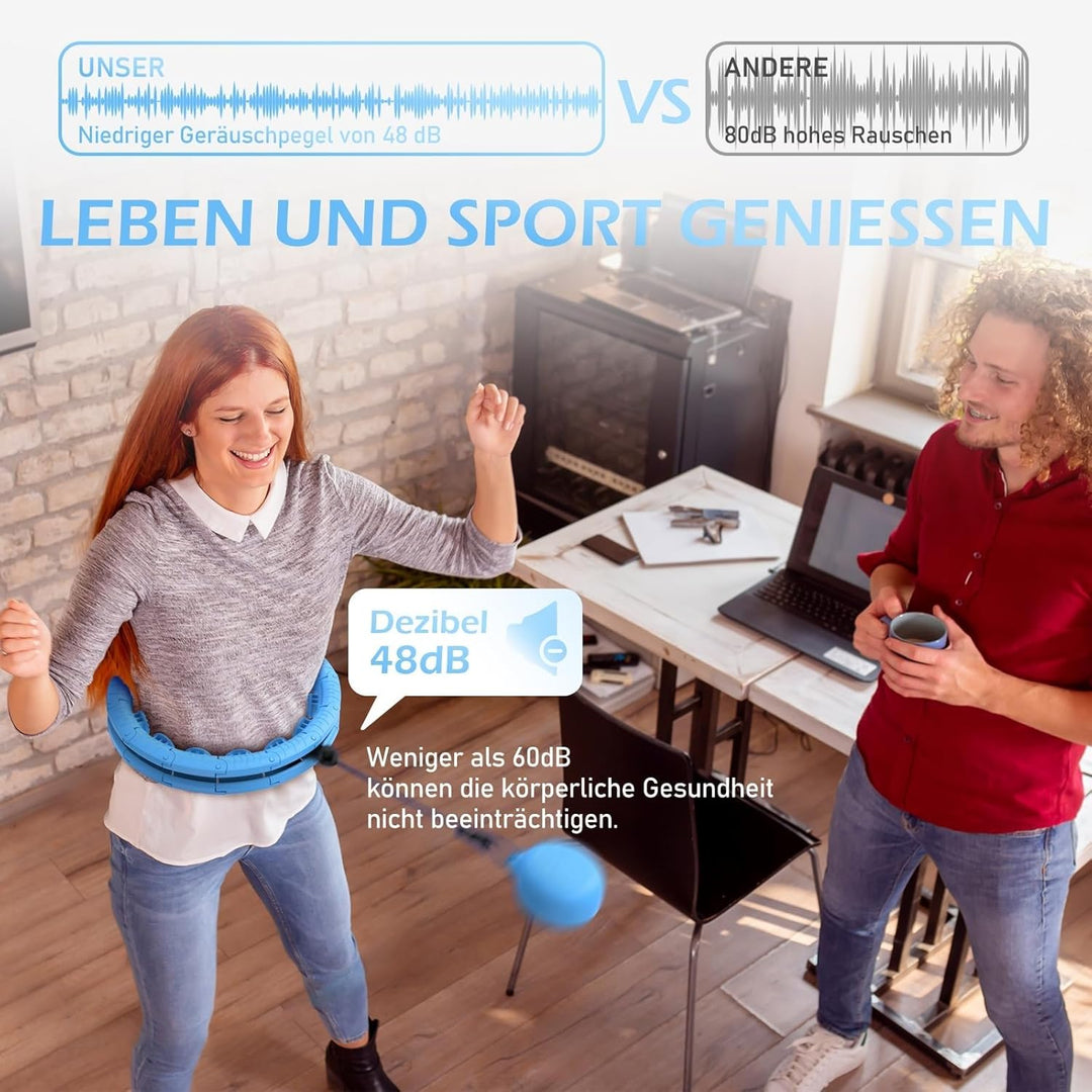 Smart Hula Hoop Reifen Erwachsene Zum Abnehmen, 24-Stufiger Infinity Hula-Hoop (77-132cm) Mit Gewich