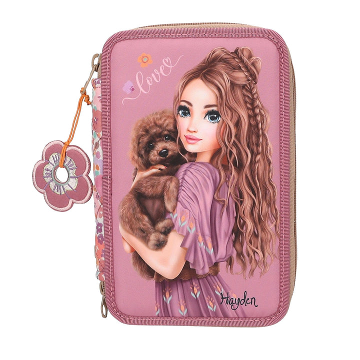 TOPModel 3-Fach Federtasche FLORAL inkl. Stifte