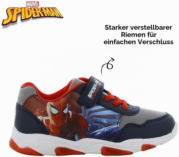 Leomil Paw Patrol Blinkschuhe Schuhe Jungen, Ideal for Schule und Freizeit 26 EU Blau Rot 795, 26 EU