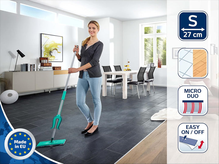 Leifheit Bodenwischer Picobello S micro duo mit leichtgängiger Auspressmechanik am Stiel, kleiner Sc