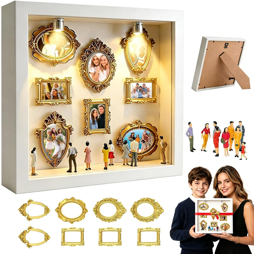 DIY Mini Museum Bilderrahmen, Mini Menschen Bilderrahmen Vintage zum Befüllen, Museum Silhouette Box