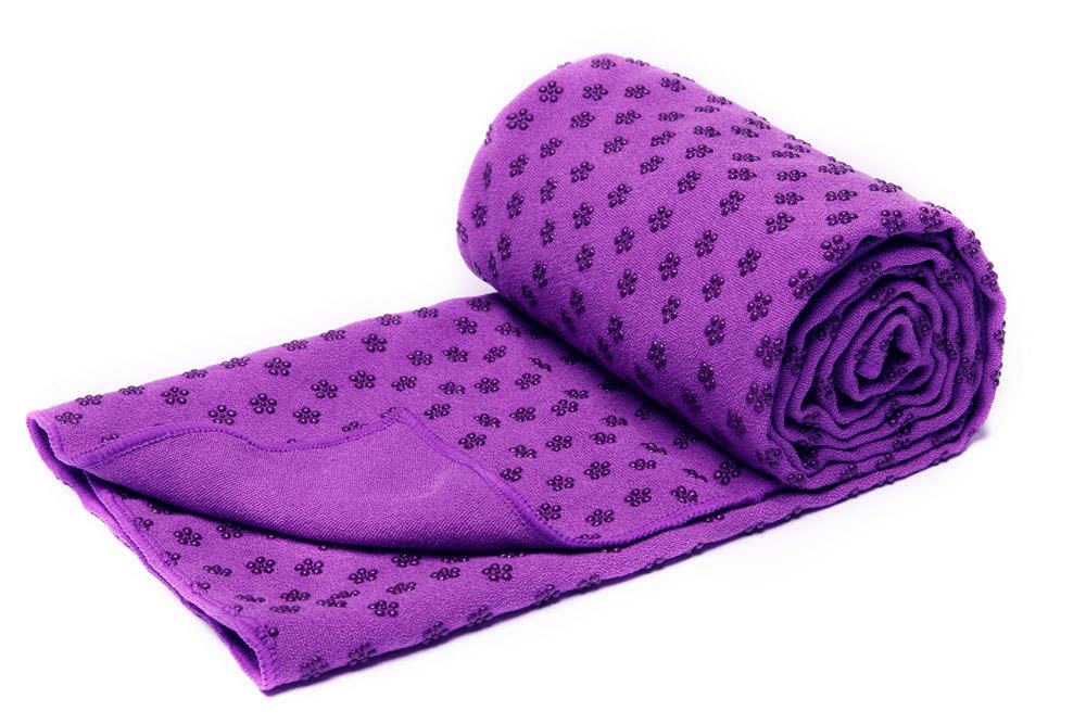 Quick Dry rutschfeste Yoga Handtücher (6 Farben) mit Mesh-Tragetasche, extra lang (62 x 183 cm/62 x
