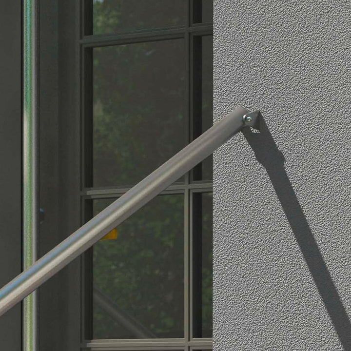 DOLLE Eingangsgeländer | Geländer Edelstahl Hauseingang | Treppengeländer | aufgesetzte o. seitliche
