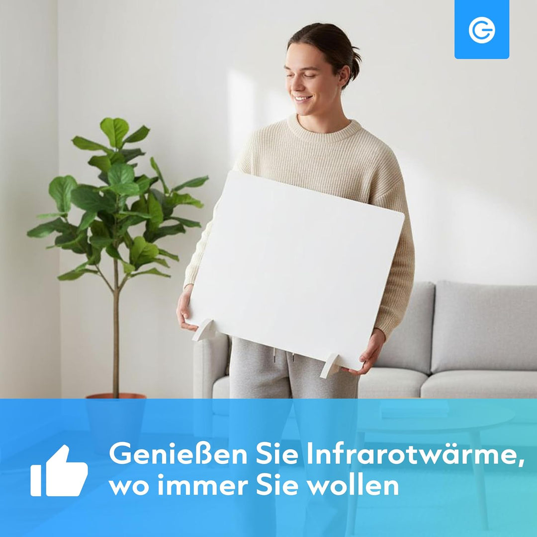 Silvergear® Infrarotheizung Standgerät 425W | Infrarotheizung Energiesparend | Infrarot Heizung Heiz
