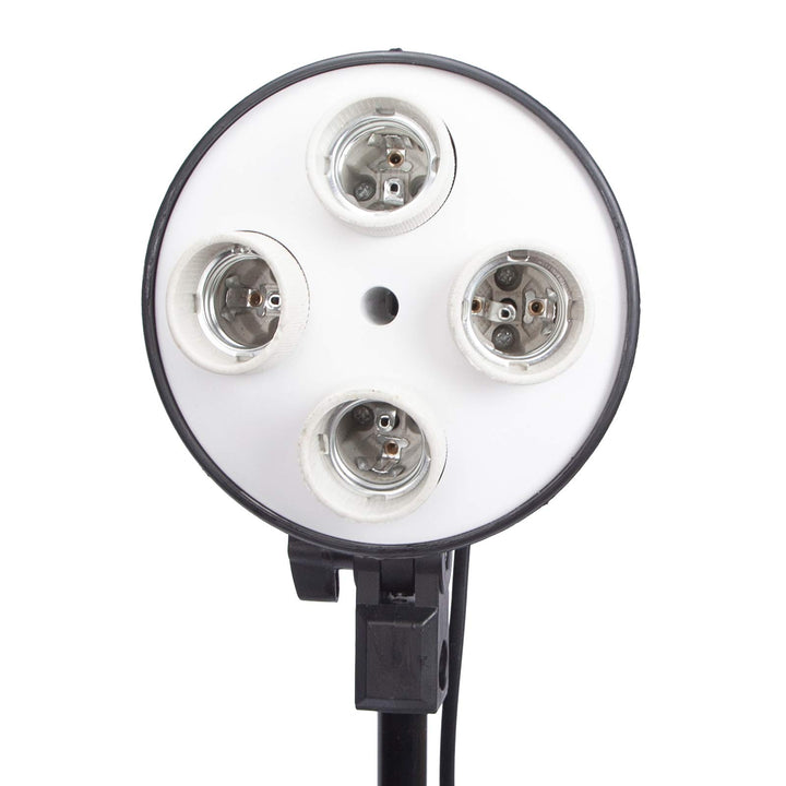 4in1 E27 Stativaufsatz doppel Lampenfassung Lampenhalterung Lampenhalter inkl. Halterung Schirmhalte