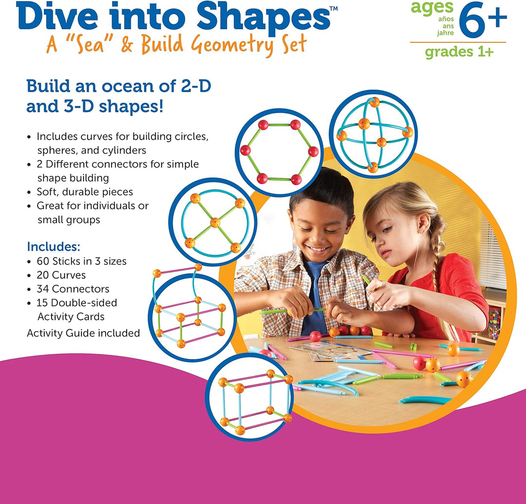 Learning Resources Dive into Shapes! Geometrieset zum Bilden von Formen rund um das Thema Meer