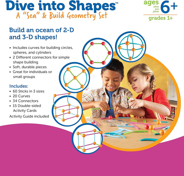 Learning Resources Dive into Shapes! Geometrieset zum Bilden von Formen rund um das Thema Meer