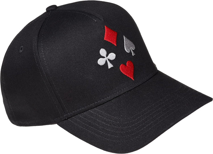 Cadency® Baseball Cap Poker, Schwarz, Unisex, Grössenverstellbar