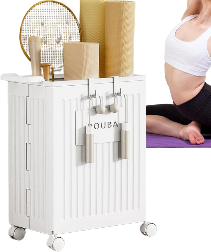 Aufbewahrungsbehälter für Yogamatte, zusammenklappbar, mit Rädern, Yogamatten-Organizer, Yogamattenh