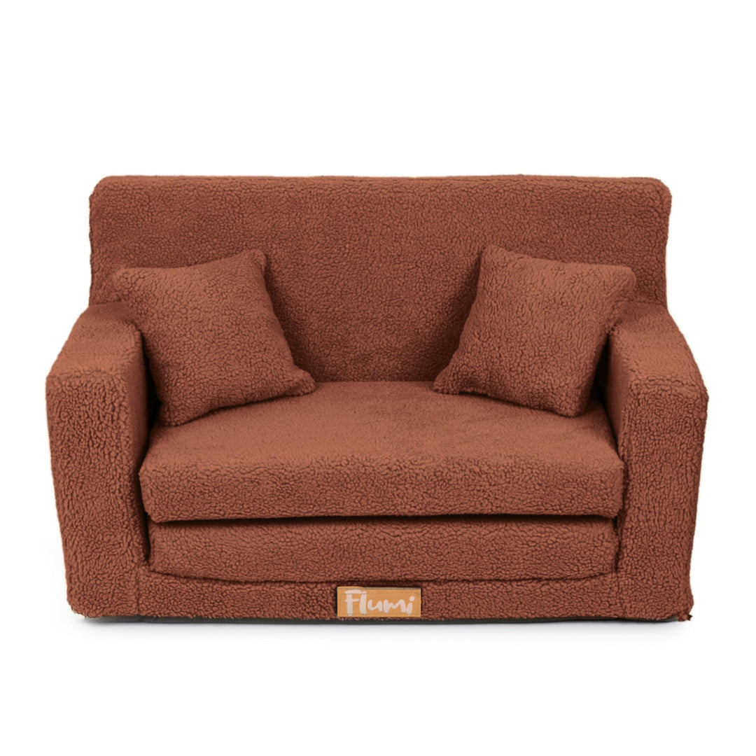 Flumi Personalisierte Kindercouch 92x40x60 Kindersofa mit Schlaffunktion 3in1 + Gravur Kindername -