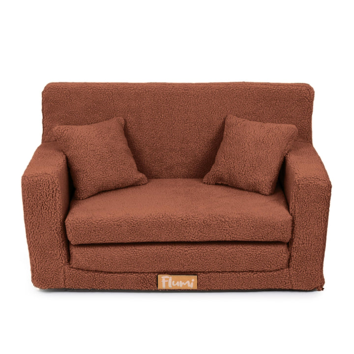 Flumi Personalisierte Kindercouch 92x40x60 Kindersofa mit Schlaffunktion 3in1 + Gravur Kindername -