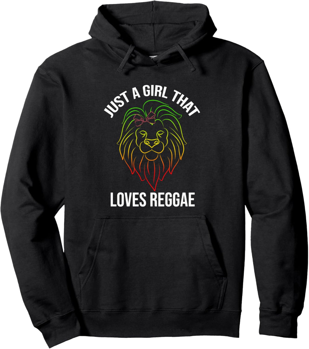 Nur ein Mädchen, das Reggae Rasta liebt Pullover Hoodie