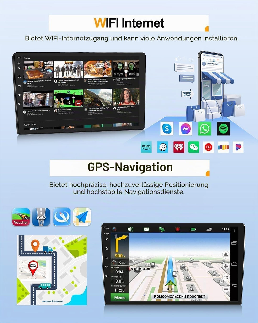 2+64GB CAMECHO Android 13 Autoradio mit Navi für VW Beetle 2004-2010 mit Carplay Android Auto, Doppe