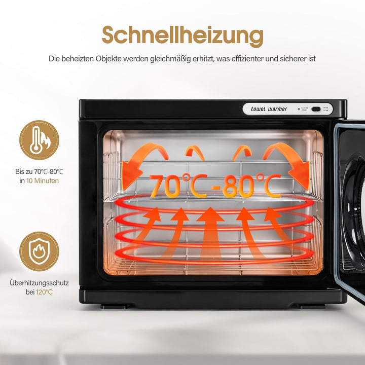 BarberPub 24L Handtuchwärmer Handtuchheizschrank 40–48 Handtücher, Handtuchheizkörper Elektrisch, He