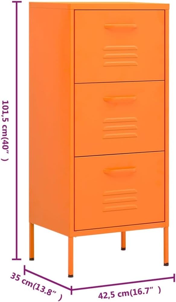 Aktenschränke mit 3 Schubladen, vertikaler Metallschrank, freistehend, Küche, Speisekammer, Aufbewah
