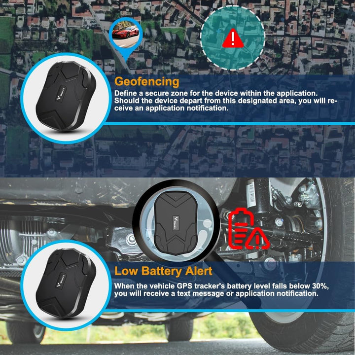 WINNES 4G GPS-Tracker für Auto, TK905C Diebstahlschutz ohne Abonnement, 20.000 mAh (240 G Standby),