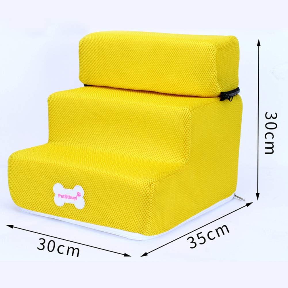 Pet Steps Treppe, Kleine Hundekatzen Pet 3 Steps Abnehmbare rutschfeste Rampe Klettern Abnehmbare Be